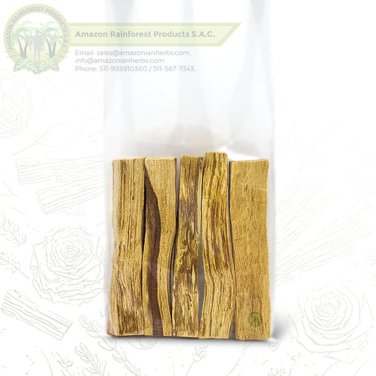 Palo Santo Wood Sticks Thin size ( Bags x 5 sticks )
